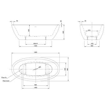 Ванна из искусственного камня KNIEF Loom 190x94 0100-288-06