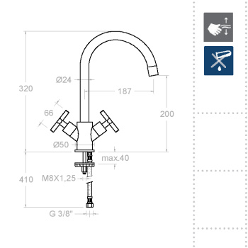 Смеситель для раковины Ramonsoler RS-Cross 6201