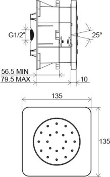 Душевая форсунка Ravak Chrome 135 мм 990.00 X07P346