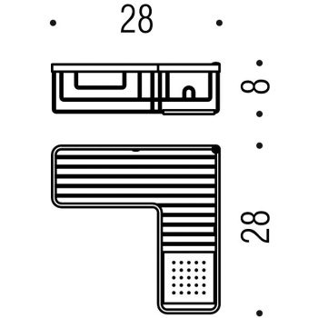 Угловая полочка Colombo Angolari хром B9614.CR