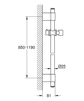 Душевая штанга GROHE Rainshower 1150 мм, хром 27136001