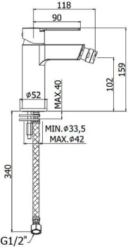 Смеситель для биде Paffoni Ringo RIN13,1CR