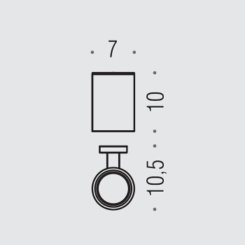 Стакан подвесной Colombo Plus белый матовый W4902.BM