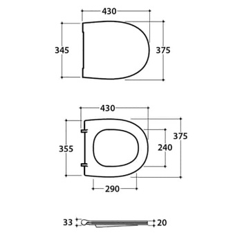 Крышка-сиденье Globo 4All 48 см с системой с системой soft close цвет цвет bi (Bianco) MD022BI