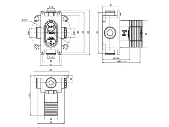 Встроенная часть смесителя Fima Carlo Frattini FimaBox F4020