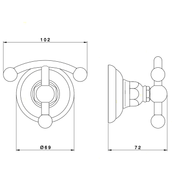 Крючок Nicolazzi  для одежды 1481BZ