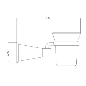Стакан стеклянный подвесой Nicolazzi Vincent хром 1088CR