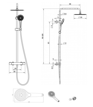 Душевая стойка Villeroy&Boch Embrace PLUS TVS1082500361