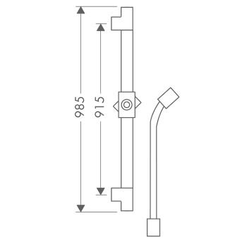 Axor Starck Штанга для душа, 0,9м, цвет: хром 27830000