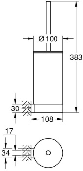 Ершик для унитаза Grohe Selection 41215KF0 черный