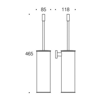 Туалетный ёршик Colombo Plus подвесной, белый матовый W4962.BM