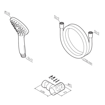 Душевой набор AM.PM Gem F0119022
