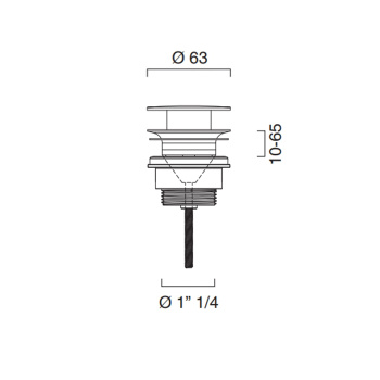 Заглушка сифона Catalano плоская, золото 9050310062