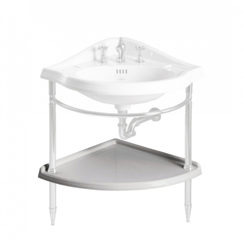 Полка для консоли Simas Arcade AR894bi 54х54см угловая белый