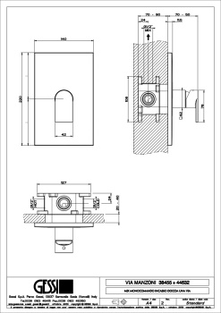 Смеситель для душа Gessi Emporio Via manzoni 44632.149 Finox Brushed Nickel
