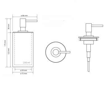 Дозатор для жидкого мыла Bemeta Gamma 145709324 белый