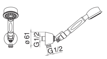 Душевой набор Nobili AD143/7BR бронза