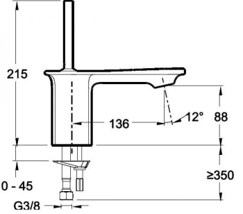 Смеситель для раковины Jacob Delafon Stance E14760-CP хром