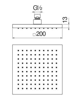 Верхний душ Nobili AD139/108CR