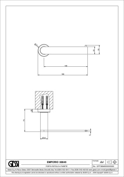 Держатель туалетной бумаги Gessi Emporio Emporio accessories 38849.299 Matte Black
