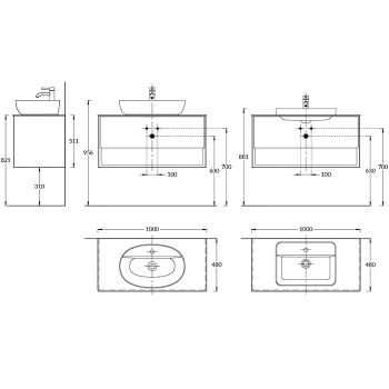 Тумба PLAZA Modern подвесная Kerama Marazzi 100 белый 1 ящик + полка PLB.M.100.1\WHT.V