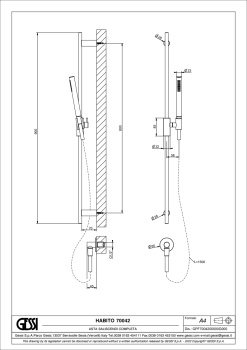 Душевой гарнитур Gessi Habito 70042.727 Brass Brushed PVD
