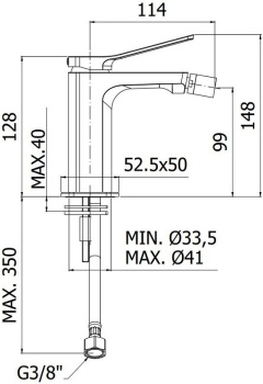 Смеситель для биде Paffoni Tilt TI131NO