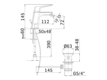 Смеситель для биде Mamoli SPARTACO 59210000905F