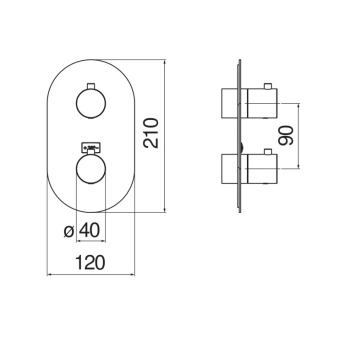 Смеситель для ванны Nobili Seven WE00102/TFLP черный