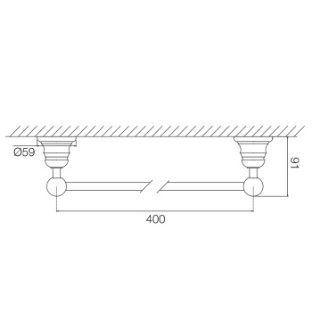 Полотенцедержатель Fima Carlo Frattini Victory 400, хром F6060/40CR