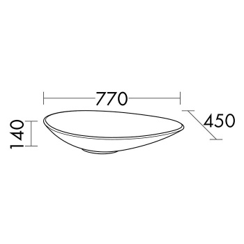 Burgbad Crono Раковина 77x45 см, без отв., цвет: белый MBA0020 C0001*0