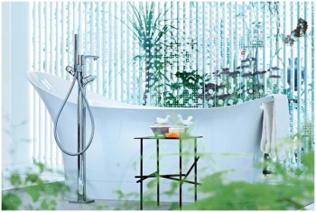 Axor Urquiola, Смеситель для ванны, с термостатом, напольный, внешняя часть, цвет: хром 11422000