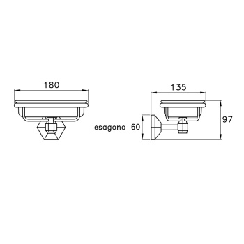 Держатель мыльницы настенный Stella Eccelsa (без мыльницы) 1022 хром EC 10010 CR00