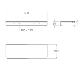 Полка Ramonsoler для душевых принадлежностей черная ESTA01NM