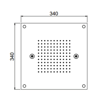 Встраиваемая в потолок душевая система Carimali Mydream 340X340 121 форсунка,2 потока воды: дождь, распылитель, хром 23064XN-CRX