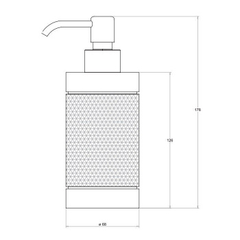 Дозатор подвесной Bertocci Officina 03, никель матовый 12775286050