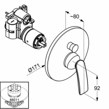 Смеситель для душа Kludi Balance 526570575, хром