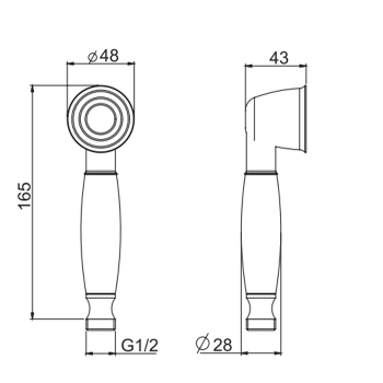 Ручной душ из латуни Fima Carlo Frattini Wellness золото F2049OR