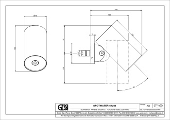 Верхний душ Gessi Spotwater 57265.727 Brass Brushed PVD