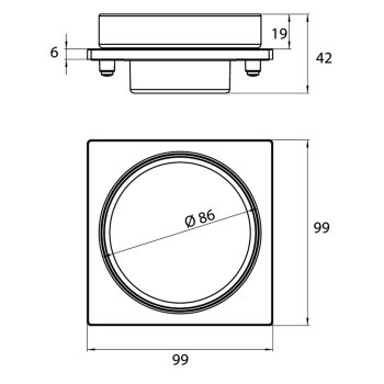 Мыльница подвесная на рейлинг Emco Liaison матовое стекло, хром 1830 001 02