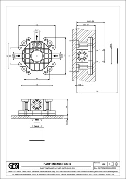 Скрытая часть смесителя Gessi Ingranaggio 63412.239 Steel Brushed