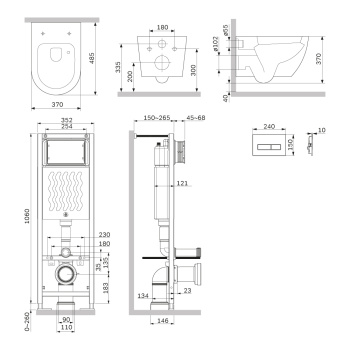 Инсталляция с унитазом AM.PM Like IS110338.801900