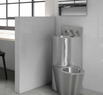 Унитаз стальной с умывальником Nofer 13123.R