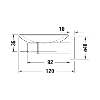 Мыльница подвесная Duravit D-CODE 0099171000
