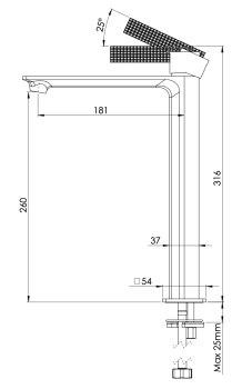 Смеситель для раковины Daniel Club ANC607BOIL бронза масляная