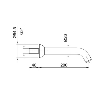 Излив для ванны Fantini I Balocchi настенный, белый матовый 60 29 0545