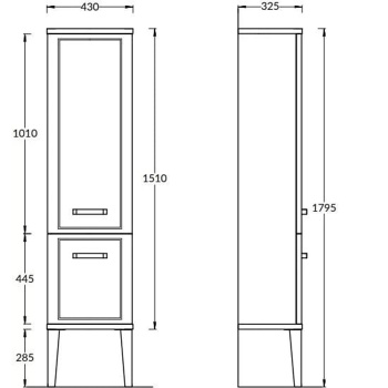 Пеналнапольный Kerama Marazzi Pompei PO.M.150\WHT белый глянцевый