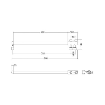 Полотенцесушитель водяной Margaroli Acrobaleno 416SHCR 90x5 хром