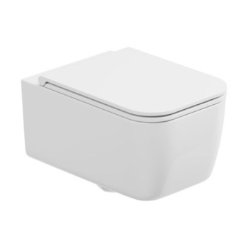 Подвесной унитаз GSG Ceramic Design Brio BRWCSO000+BRCOPRSLTICRCN000+ACS40 белый глянцевый