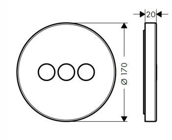Axor ShowerSelect Модуль с тремя запорными клапанами, внешняя часть, цвет: хром 36727000